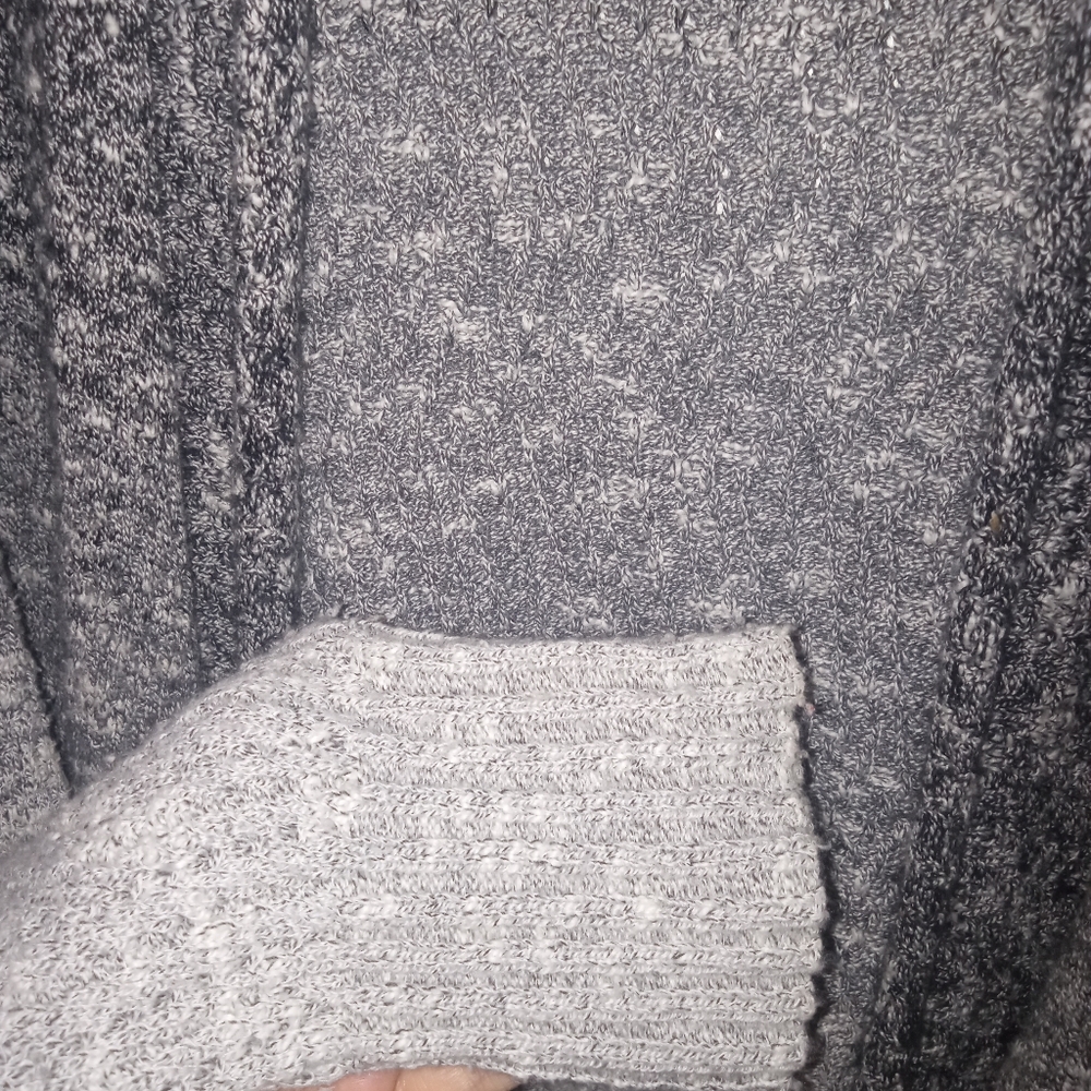 Simply Vera Vera Wang Long Cardigan XL Black/White/Grey - Picture 7 of 10